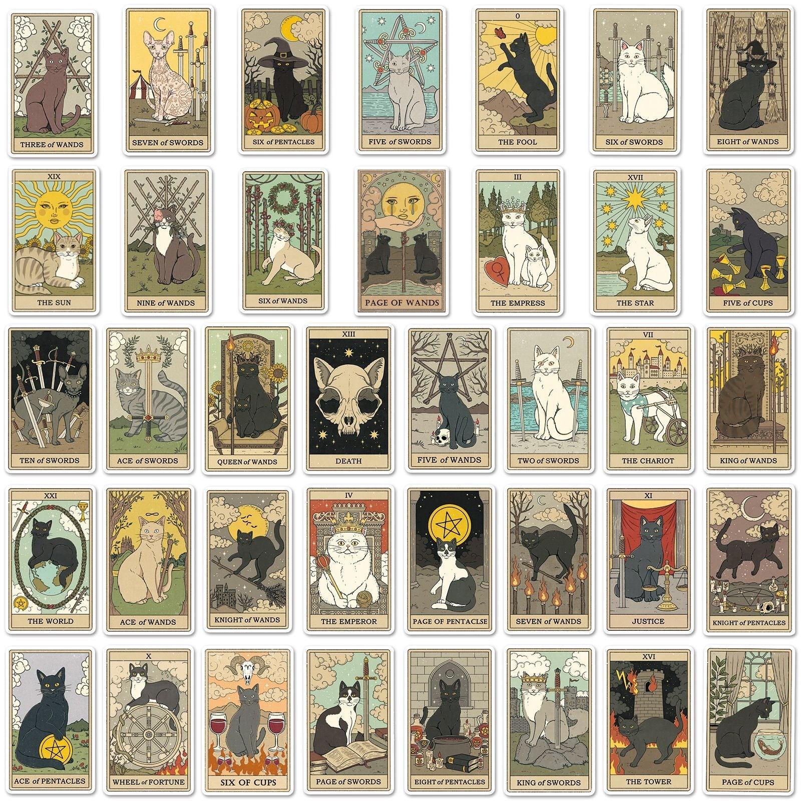 1047（78 Cat Tarot Stickers） - Memo Journals