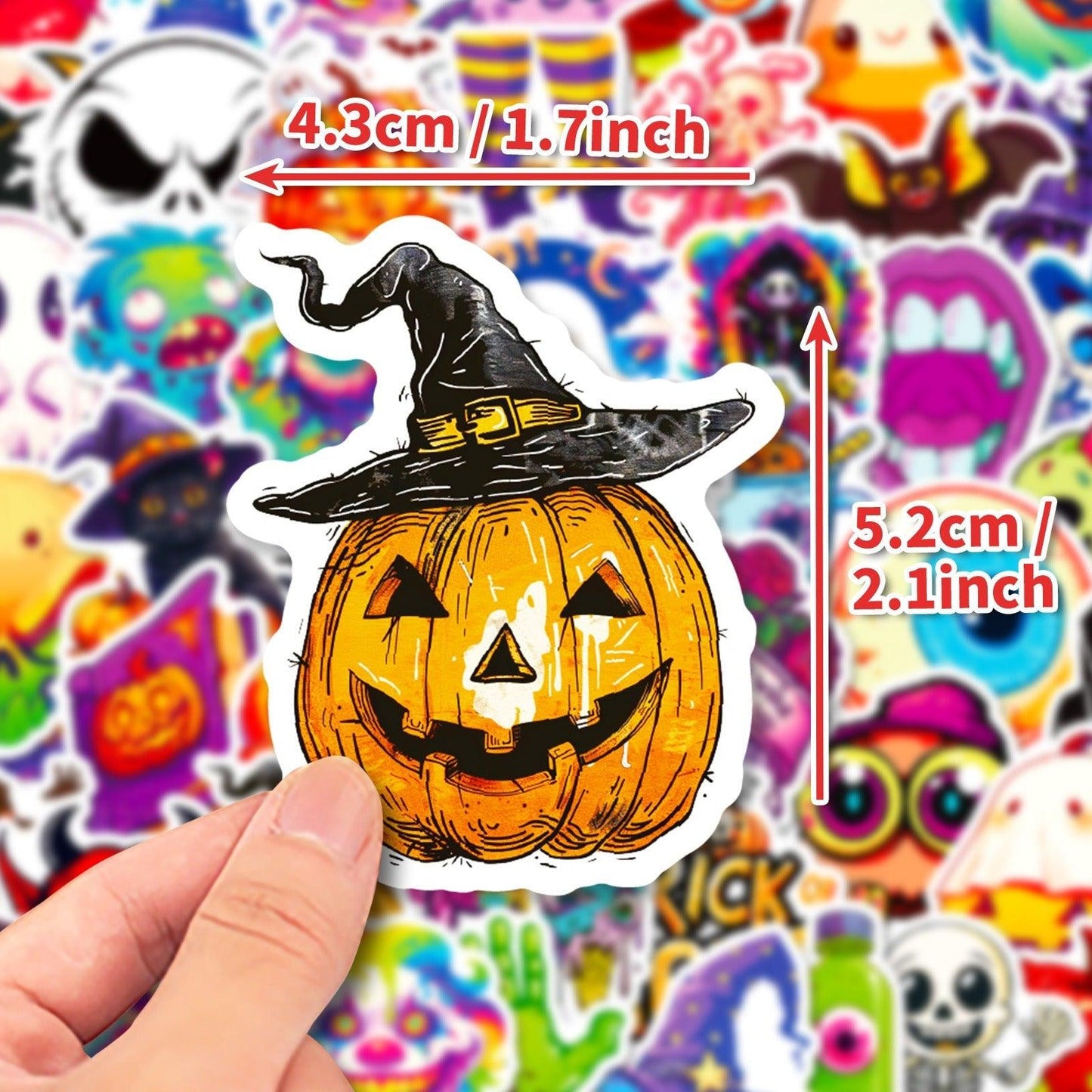 1194 Halloween Stickers Pumpkin Lights Doodle Stickers - Memo Journals