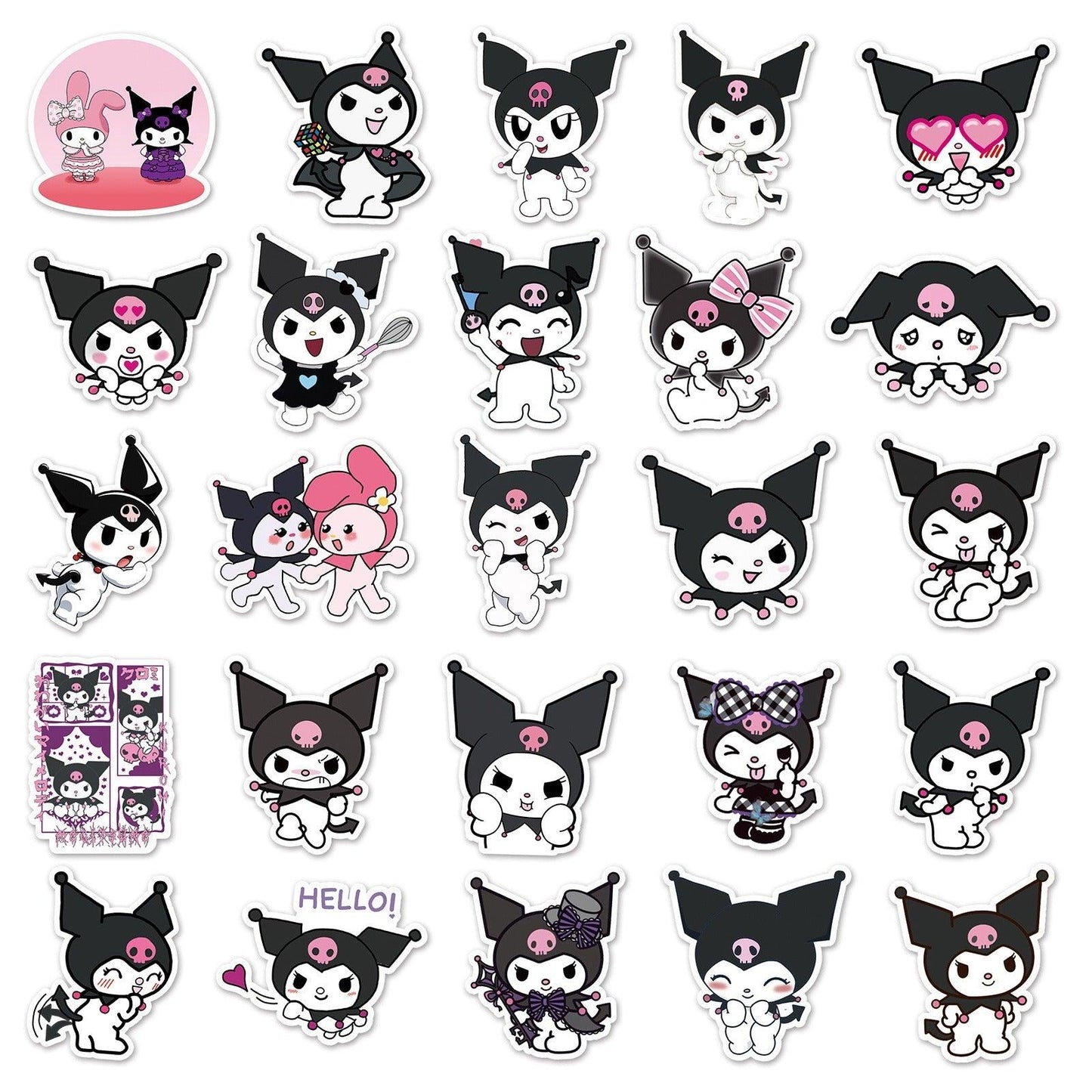 1049 （50 Kurome Animated Sanrio Stickers） - Memo Journals