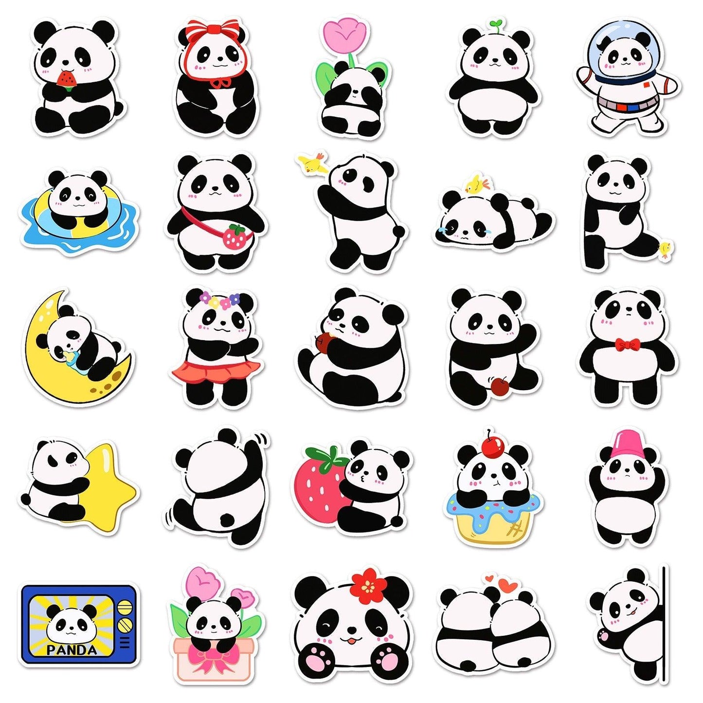 1046（50 Panda Stickers） - Memo Journals