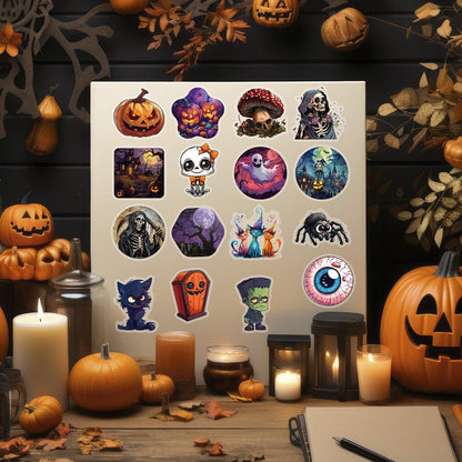 1215 50 Halloween PET Stickers - Memo Journals