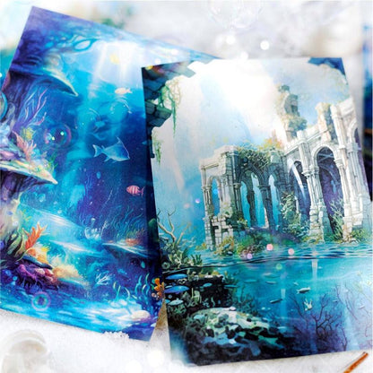 2012 Vintage Material Paper Seabed Ruins Series - Memo Journals