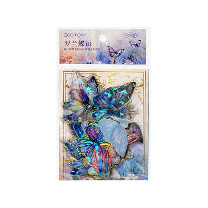 1089 Cuiyu Butterfly Dream Series PET Stickers - Memo Journals