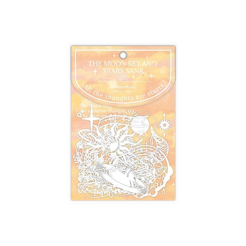 1041 Laser Sticker Pack Silver Seaflower Series - Memo Journals