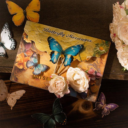 2040 Material Paper Color Butterfly Messenger Series - Memo Journals