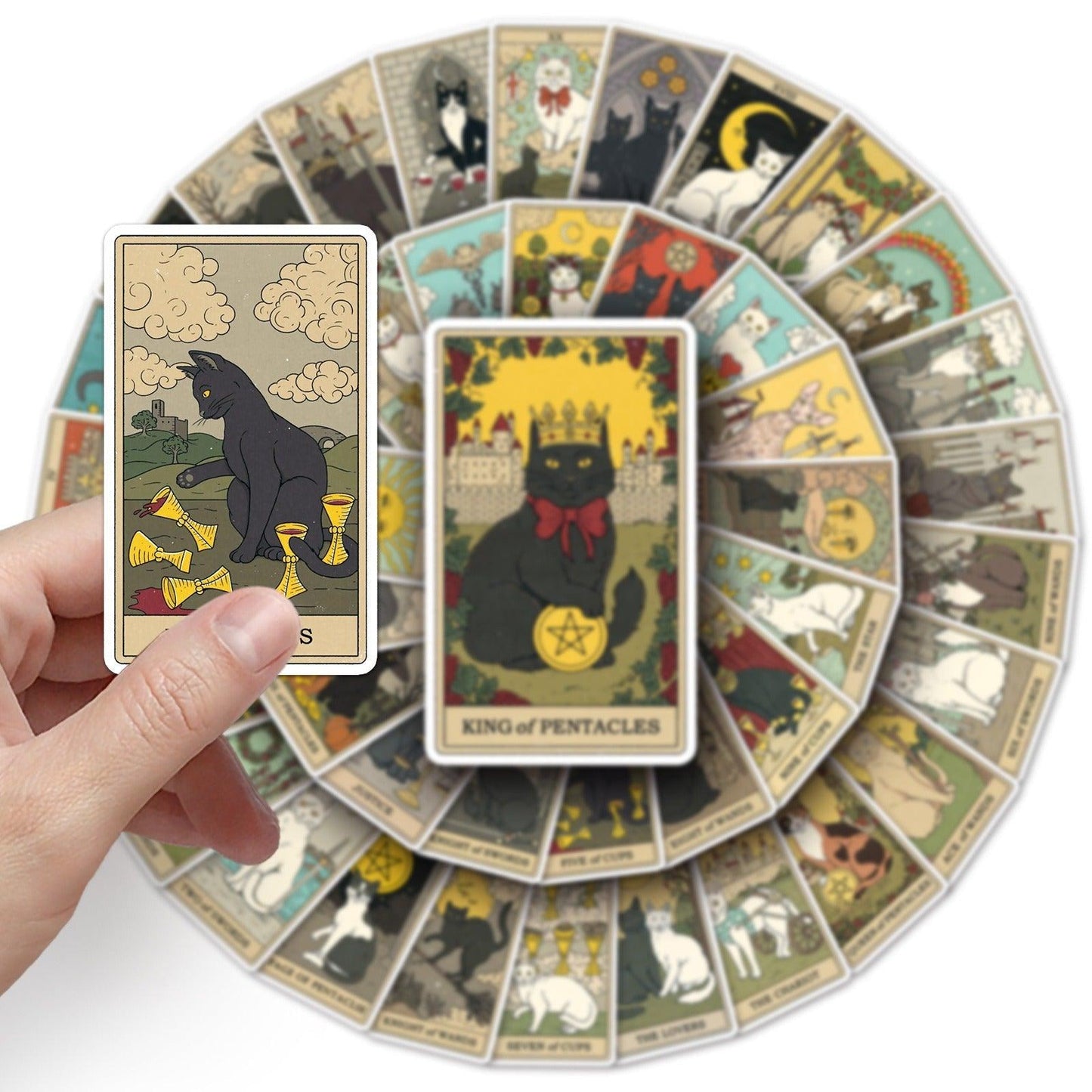 1047（78 Cat Tarot Stickers） - Memo Journals