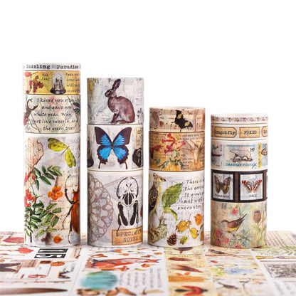 3011 （18 Rolls of Washi Tape Set Nostalgic Memory Series） - Memo Journals