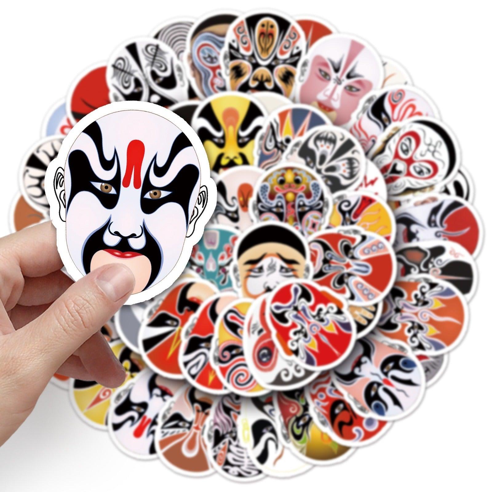 1042 （60 Peking Opera Face Stickers） - Memo Journals