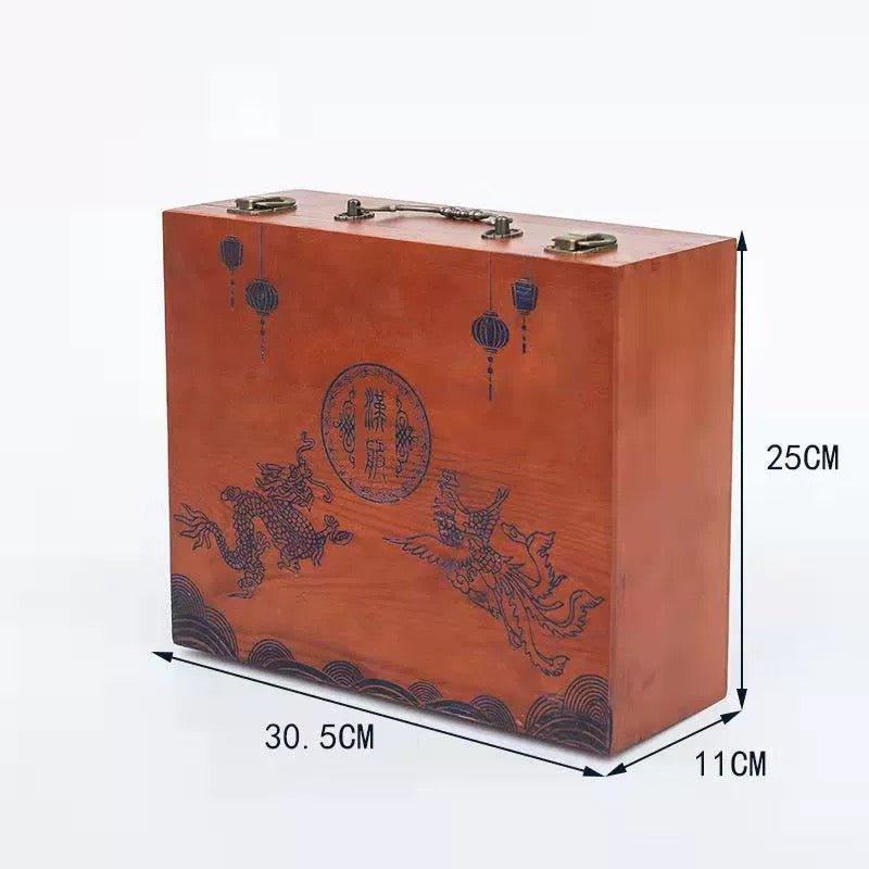 6019 Ancient Style Wooden Box Gift Box - Memo Journals