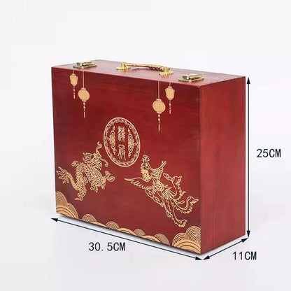 6019 Ancient Style Wooden Box Gift Box - Memo Journals