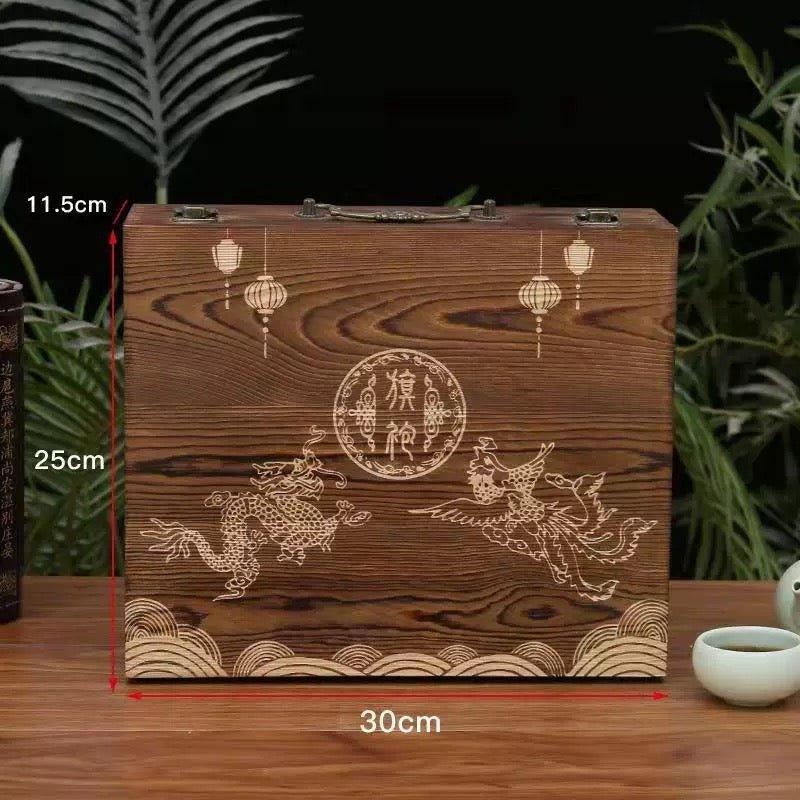 6019 Ancient Style Wooden Box Gift Box - Memo Journals