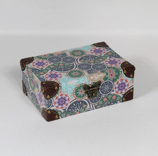 6083 Patterned Leather Storage Box - Memo Journals