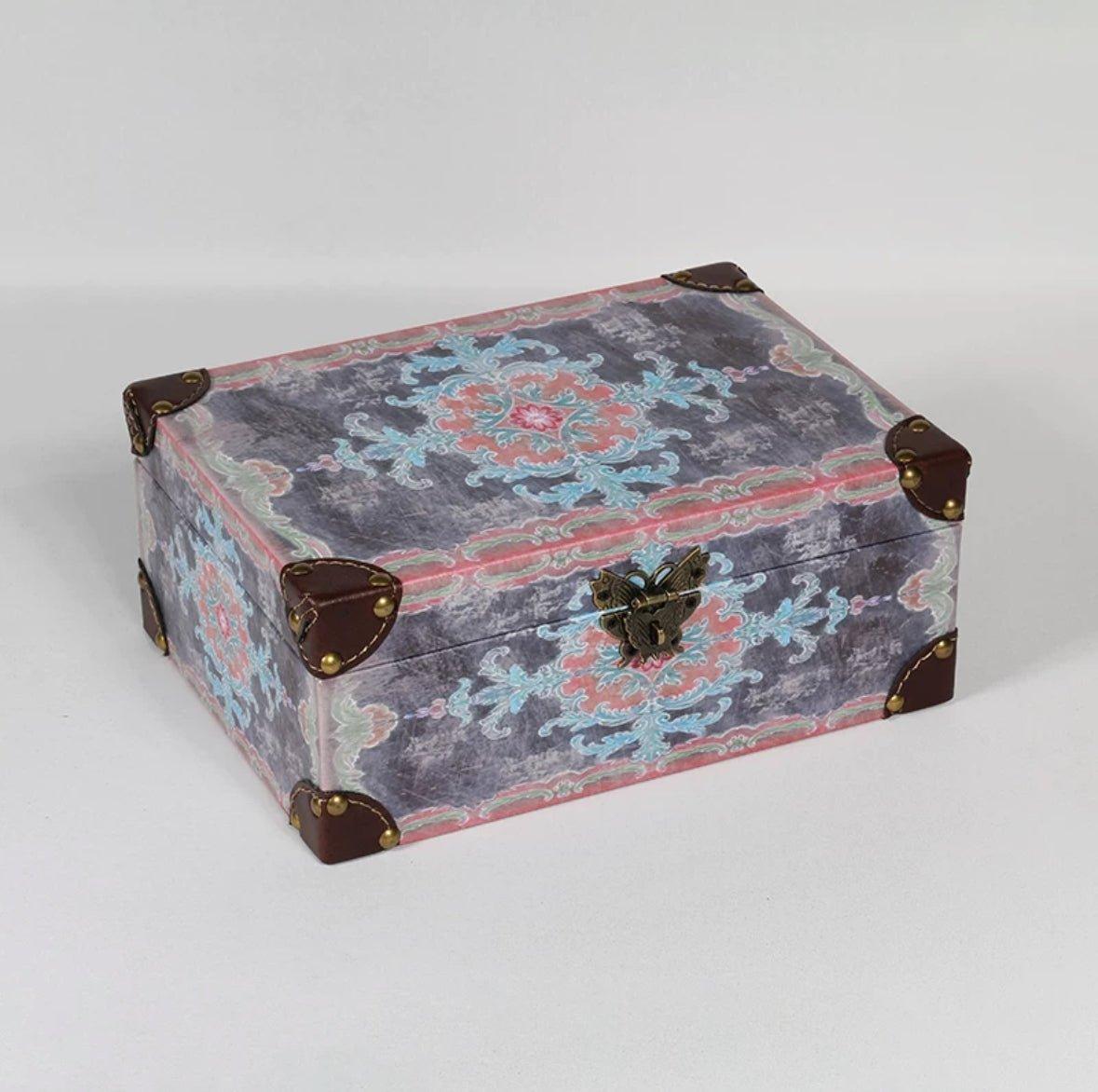 6084 Patterned Leather Storage Box - Memo Journals