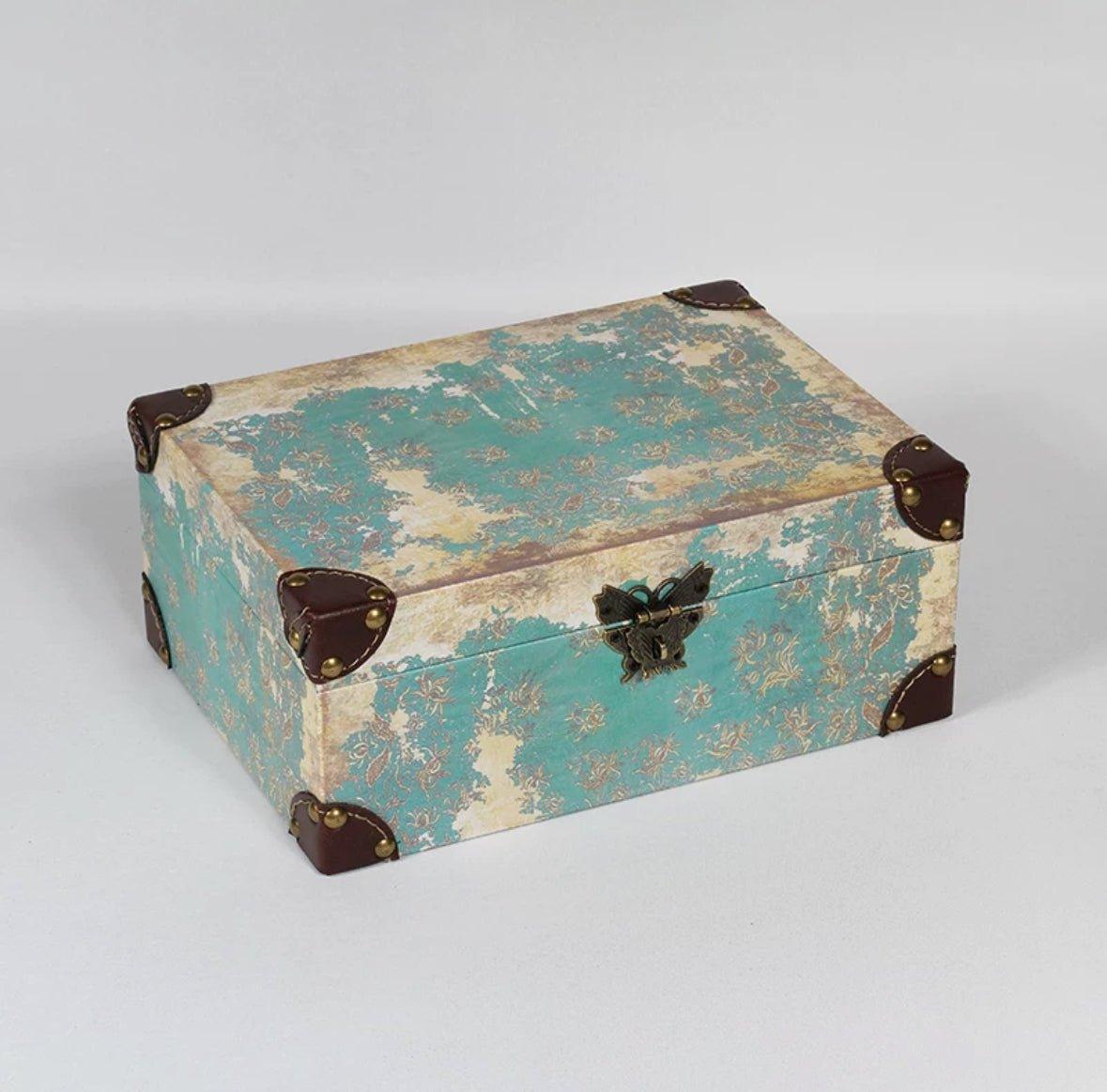 6085 Patterned Leather Storage Box - Memo Journals