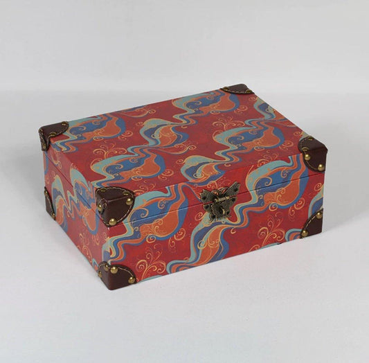 6095 Patterned Leather Storage Box - Memo Journals