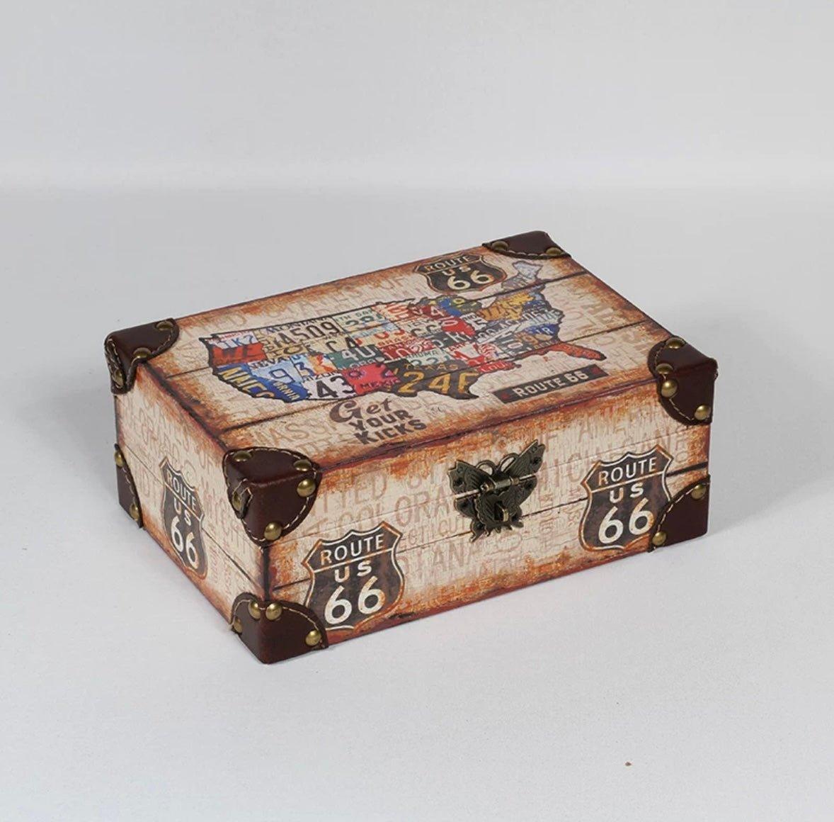 6096 Patterned Leather Storage Box - Memo Journals