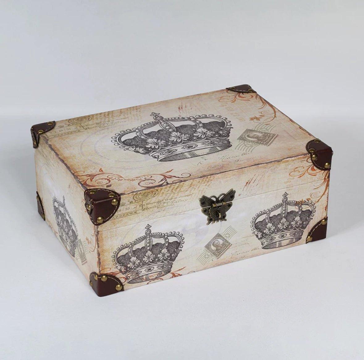 6097 Patterned Leather Storage Box - Memo Journals