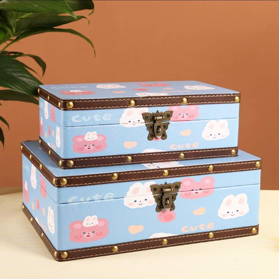 6101 Cute Bunny Cartoon Storage Box - Memo Journals