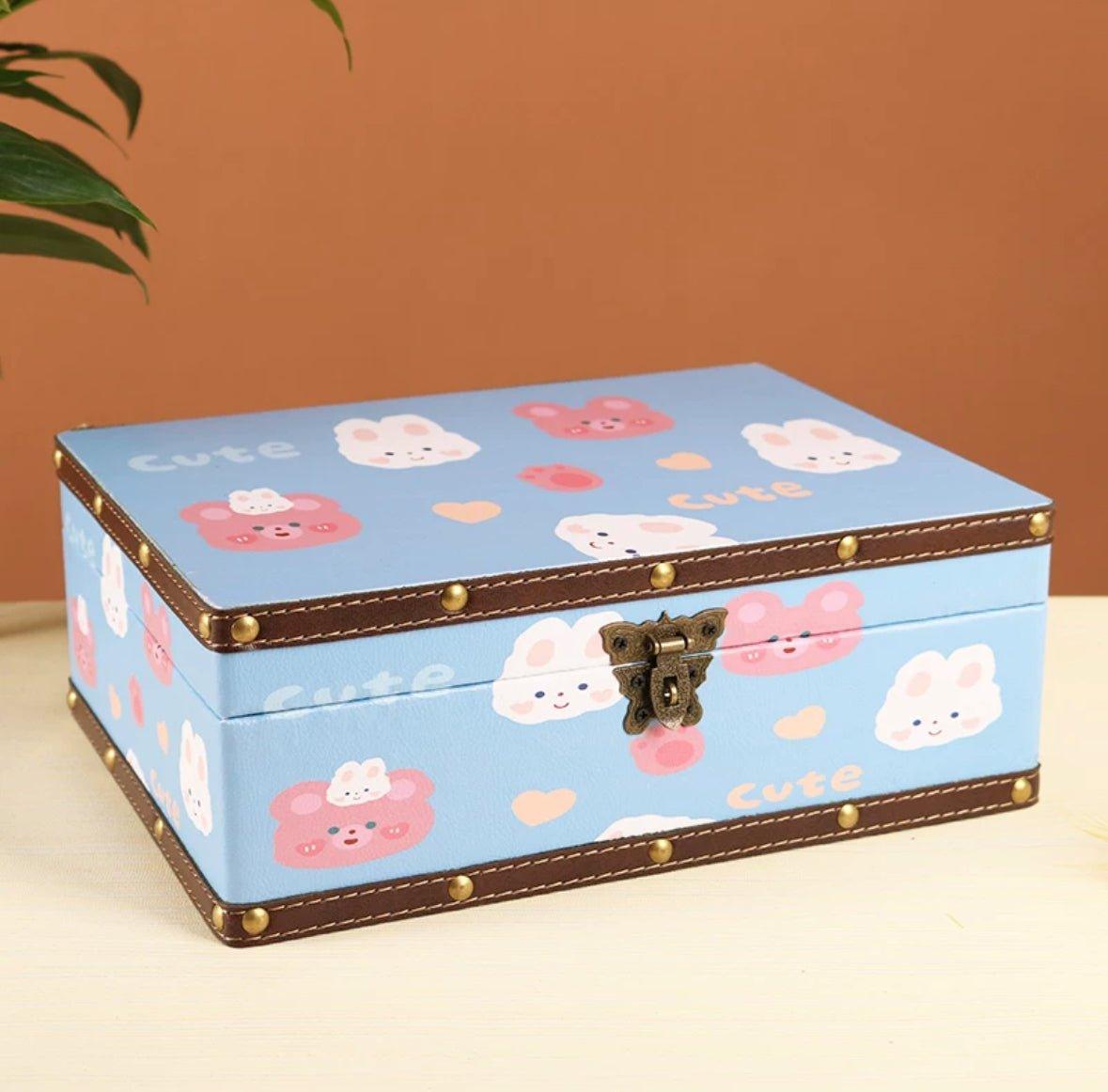 6101 Cute Bunny Cartoon Storage Box - Memo Journals