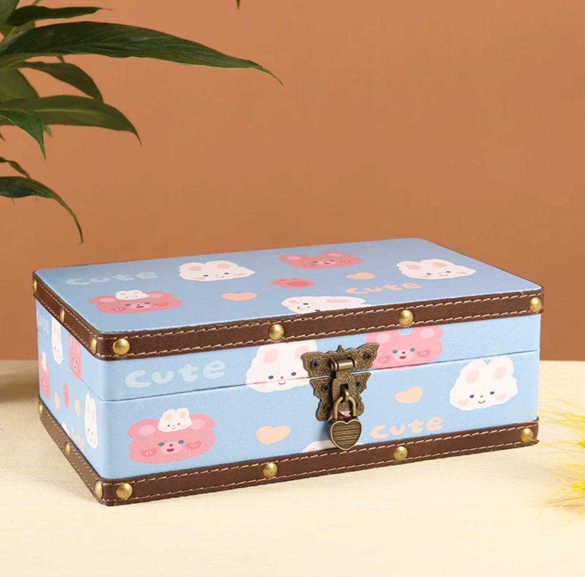 6101 Cute Bunny Cartoon Storage Box - Memo Journals