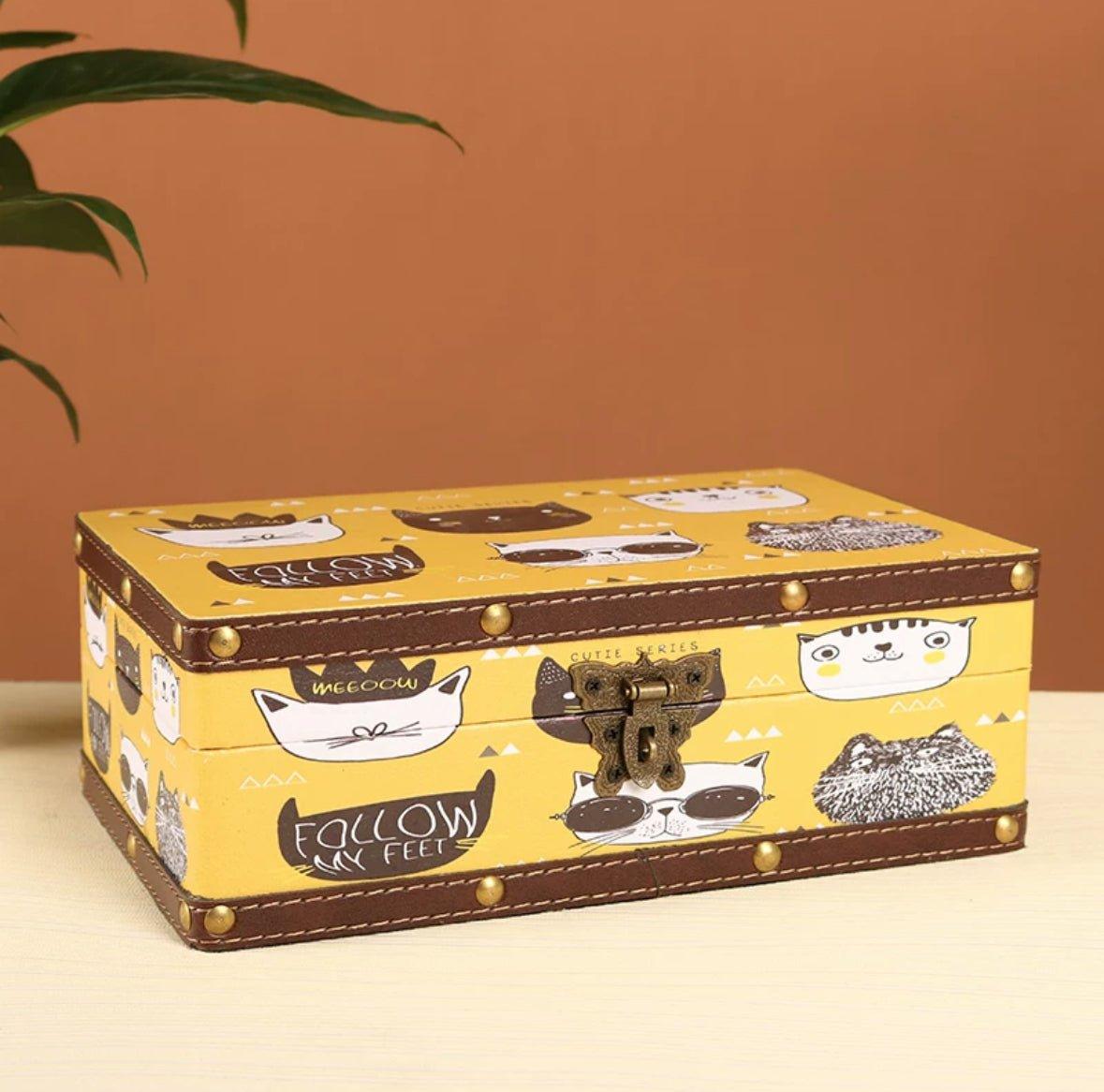 6102 Cool Cat Cartoon Storage Box – Memo Journals