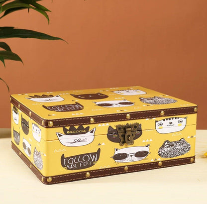 6102 Cool Cat Cartoon Storage Box - Memo Journals