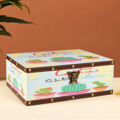 6104 Cartoon Cactus Style Storage Box - Memo Journals