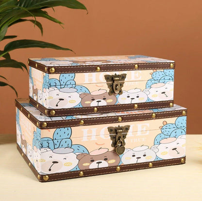 6107 Cartoon Bear Style Storage Box - Memo Journals