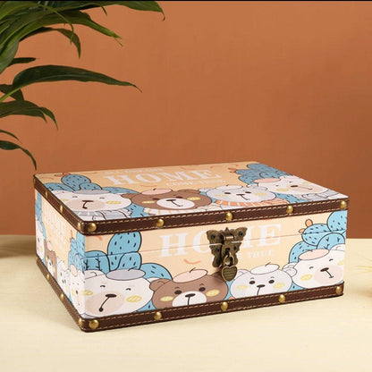 6107 Cartoon Bear Style Storage Box - Memo Journals