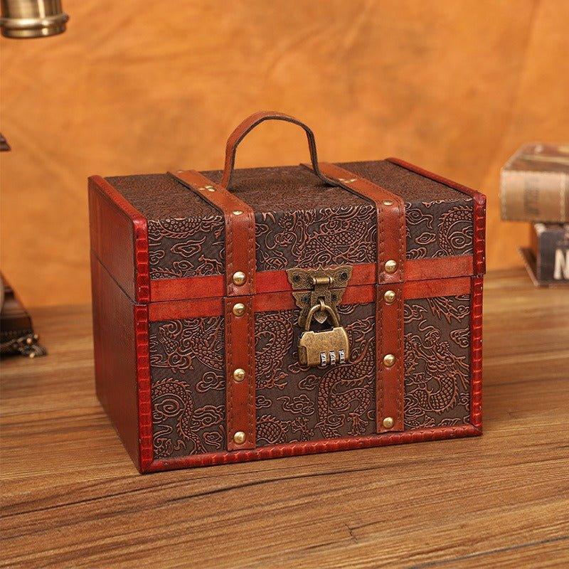6114 Chinese Style Vintage Organizer with Dragon Pattern - Memo Journals