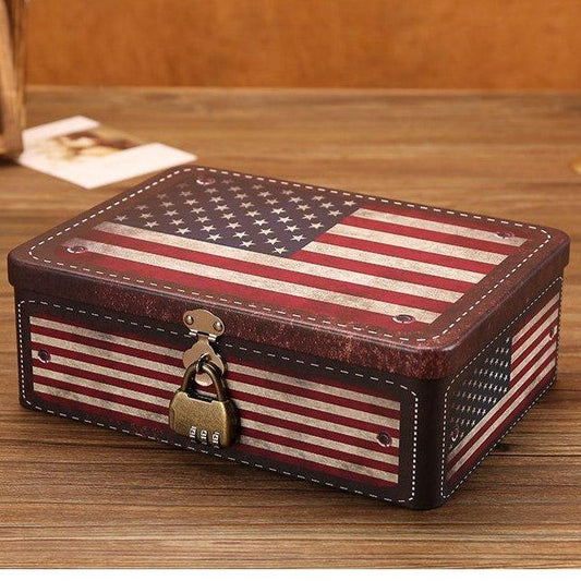 6115 Star Spangled Banner Tin Box - Memo Journals