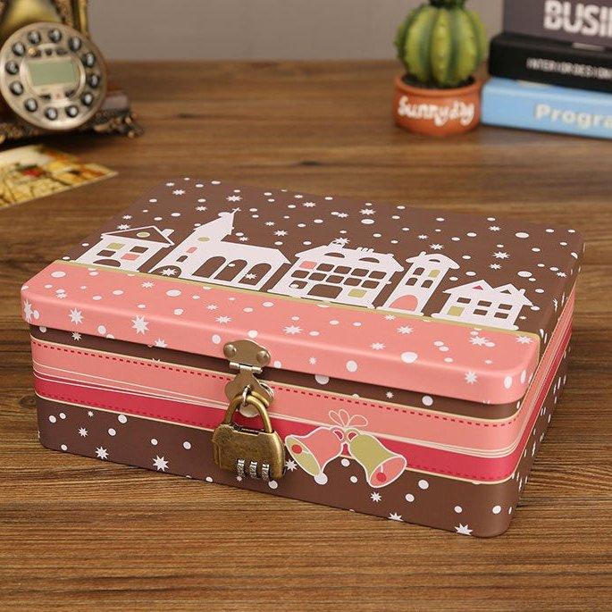 6117 Pink Christmas Eve Tin Box - Memo Journals