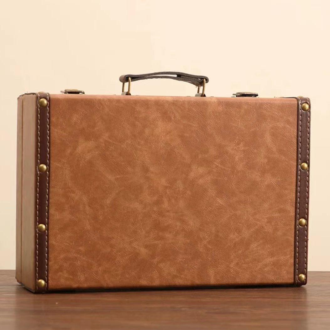 6136 Leather suitcase organiser storage box - Memo Journals