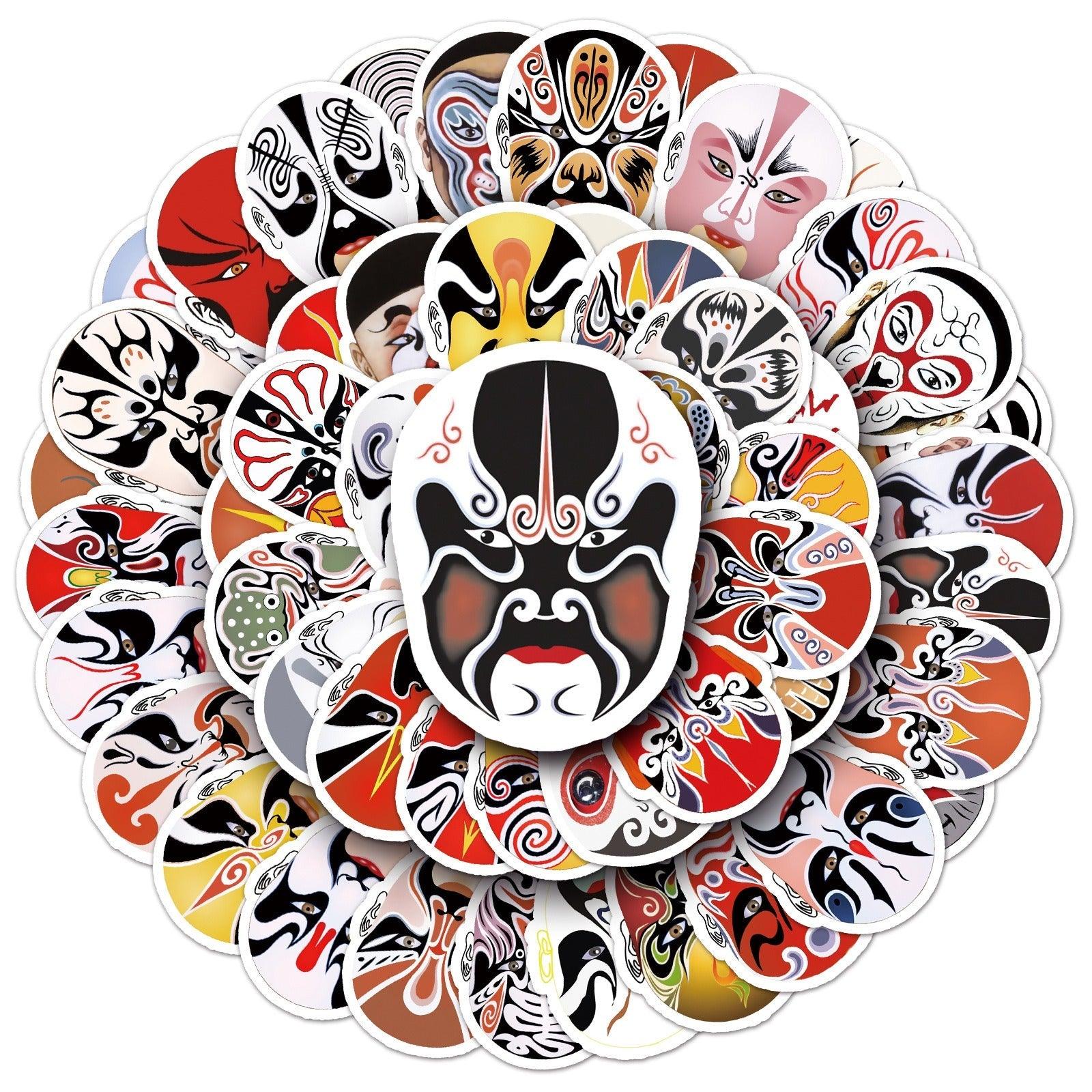 1042 （60 Peking Opera Face Stickers） - Memo Journals