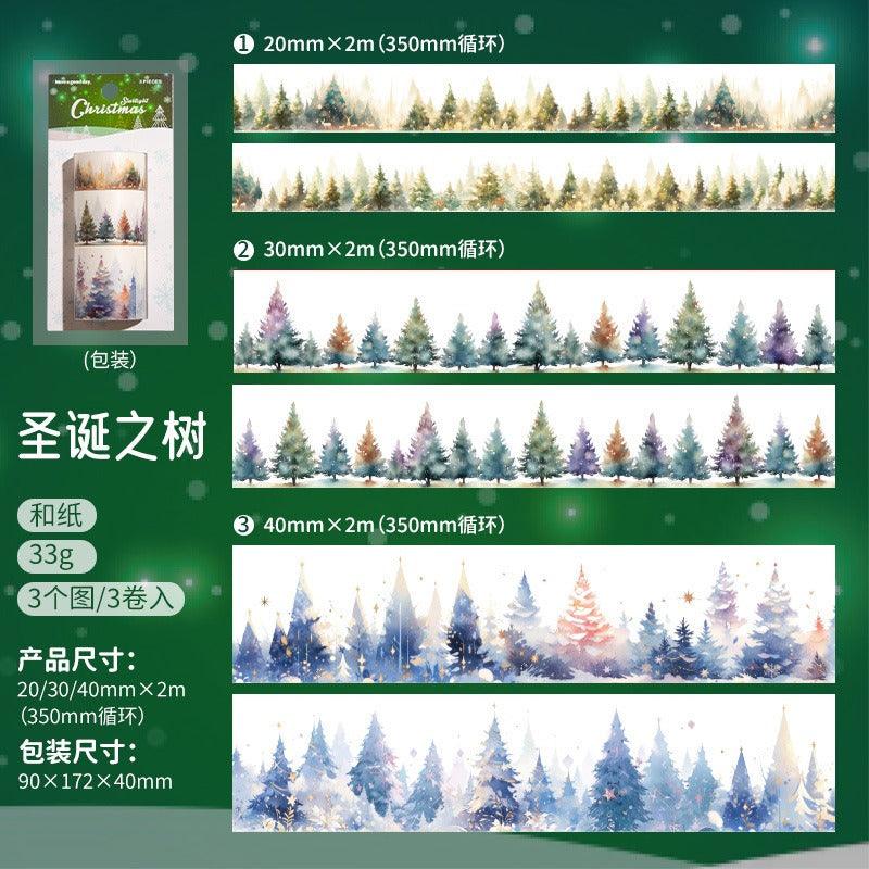 3052 Tape Starlight Christmas Collection Christmas Set - Memo Journals