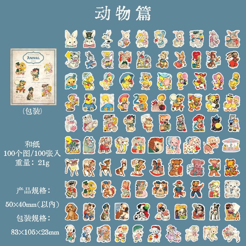 1081 Washi Stickers Mini Handbook 100 Series - Memo Journals