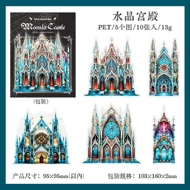 1201 Castle Stickers Moonlight City Collection - Memo Journals