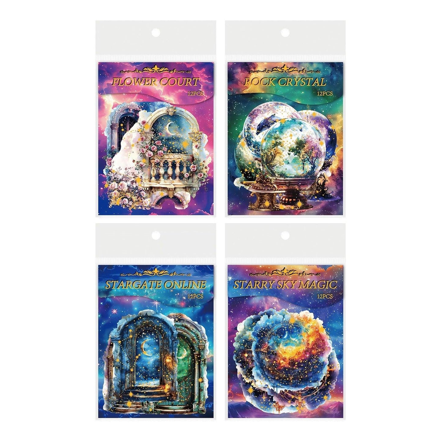 1073 Gugu Forest Sticker Pack Starry Night Fantasy Series - Memo Journals