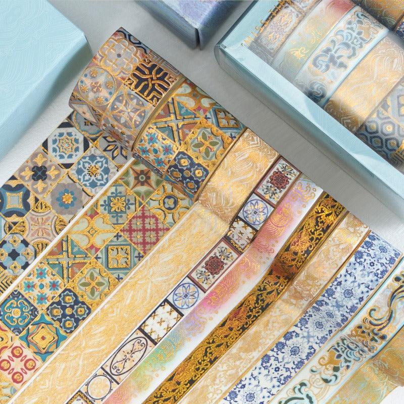 3019 Hot stamping washi tape Embroidery Huagao series - Memo Journals