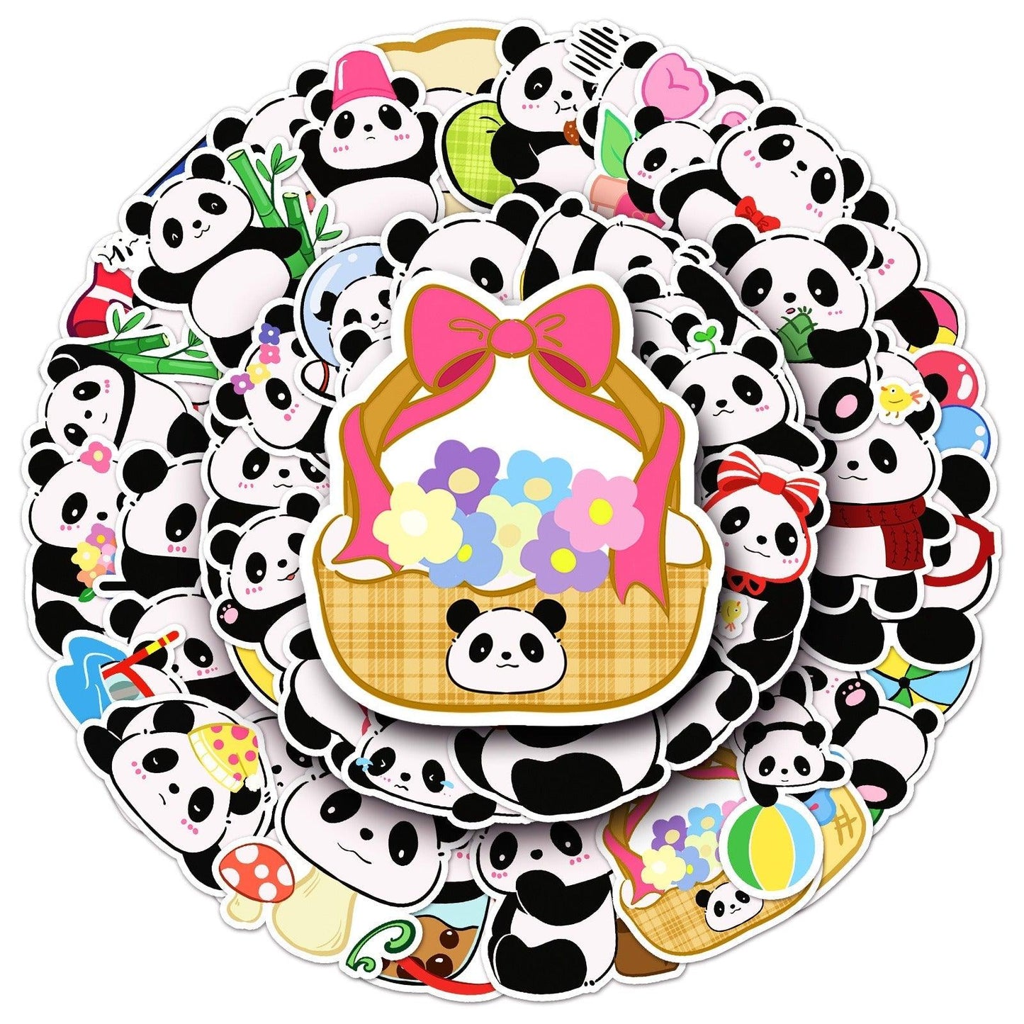 1046（50 Panda Stickers） - Memo Journals