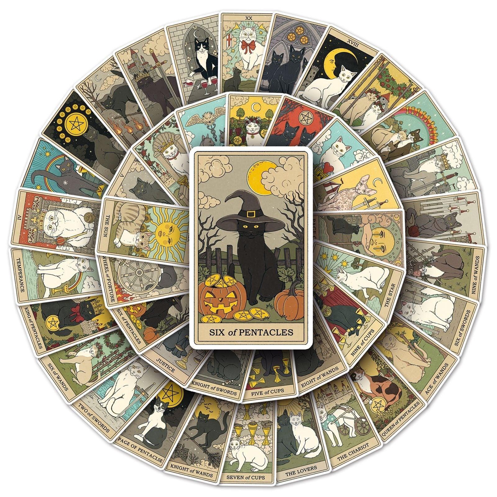 1047（78 Cat Tarot Stickers） - Memo Journals