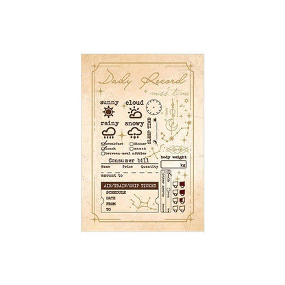 7012 Wooden Stamp Set Weekly Calendar Series - Memo Journals