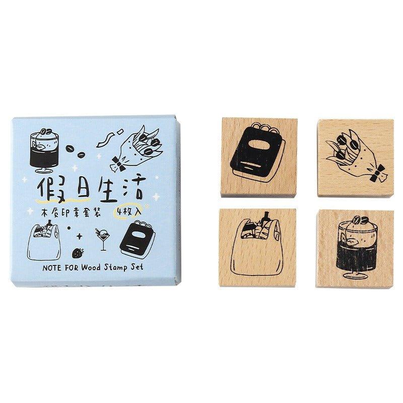 7014 Wooden Stamp Set - Memo Journals