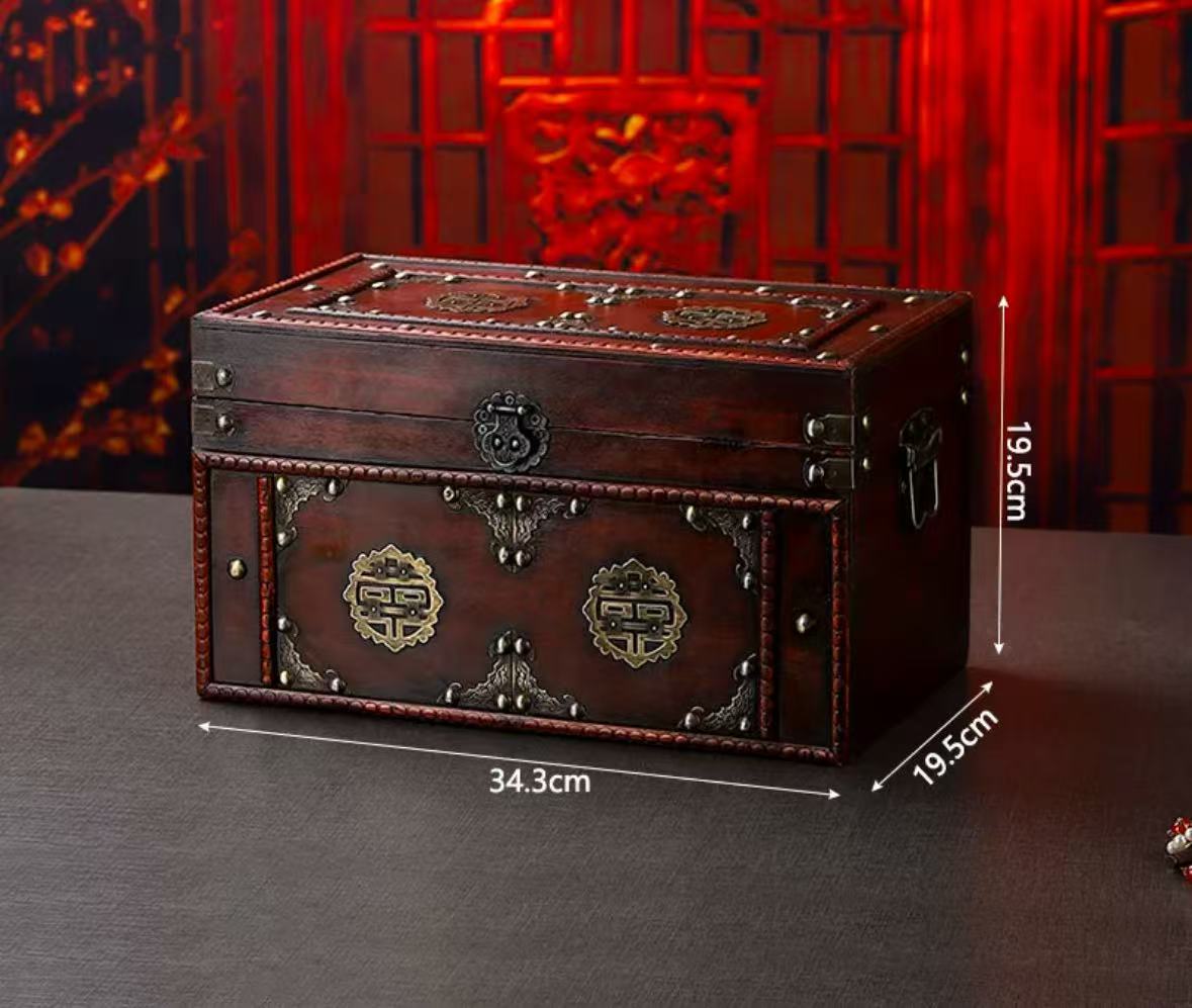 6157 Vintage Wooden Box Storage Box