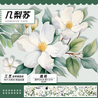 3058 Handbook Tape Flower Shell Light Waterproof Stickers - Memo Journals