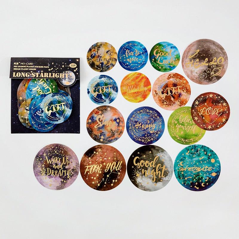 1051 Foil Sticker Pack Fantasy Planet Collection - Memo Journals