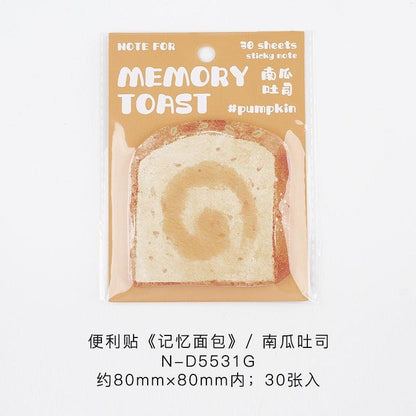 2043 Sticky Notes Memory Bread Series Sticky Notes Message Paper - Memo Journals