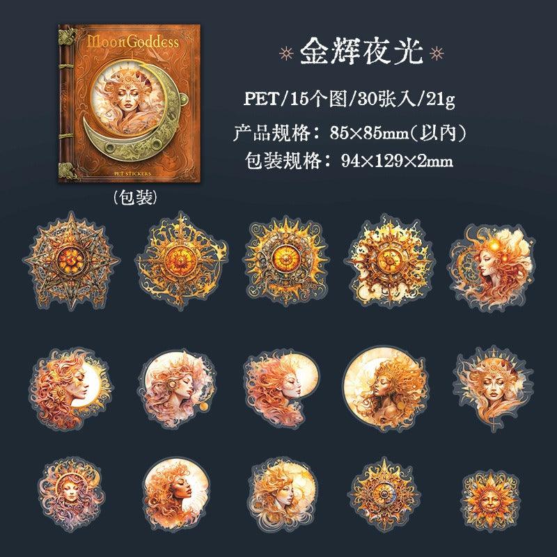 1077 Sticker Pack Moon Goddess Collection - Memo Journals