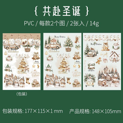 1202 Transfer Stickers Christmas Party Series - Memo Journals