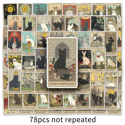 1047（78 Cat Tarot Stickers） - Memo Journals